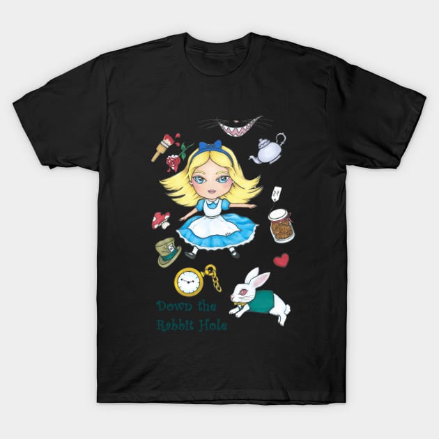 Down the rabbit hole T-Shirt by LivStark